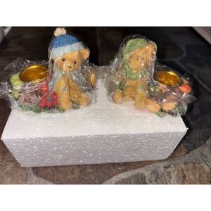 Cherished Teddies "Bear Sitting Candleholder" collectible by Enesco